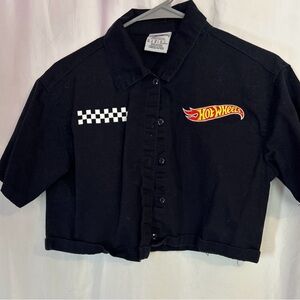 Black crop top Hot Wheels